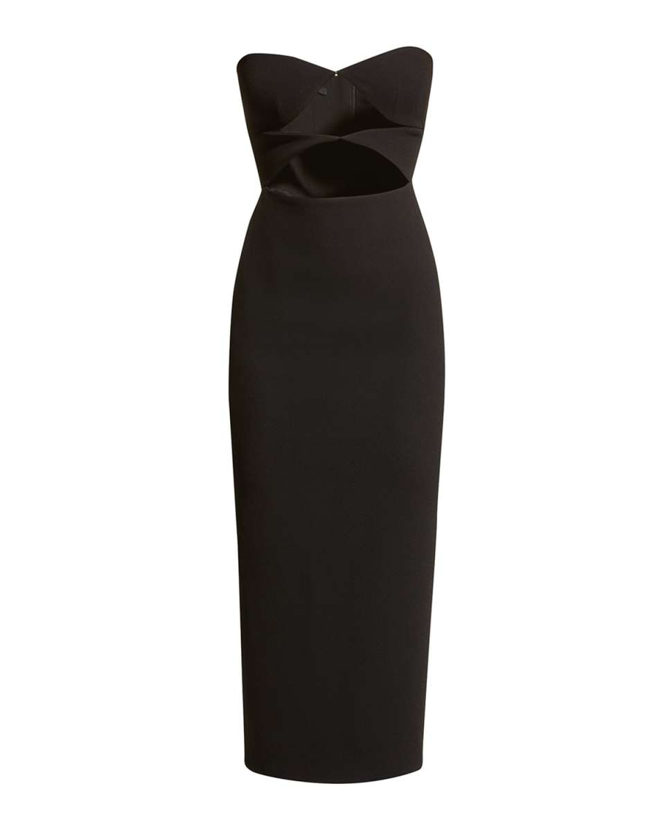 Hale Strapless Cutout Midi Dress